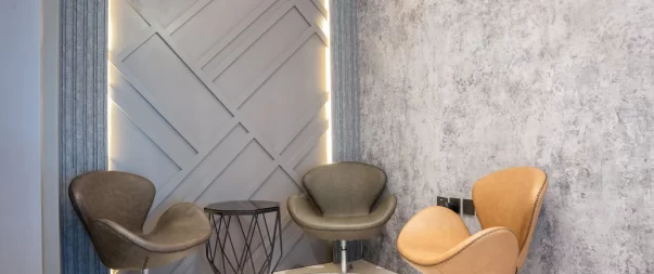 Comfortable modern lounge seating area at WTC Riyadh with premium interior design.