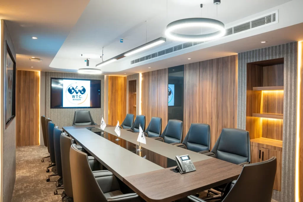 Premium meeting room at World Trade Center Riyadh for Expo 2030 business meetings